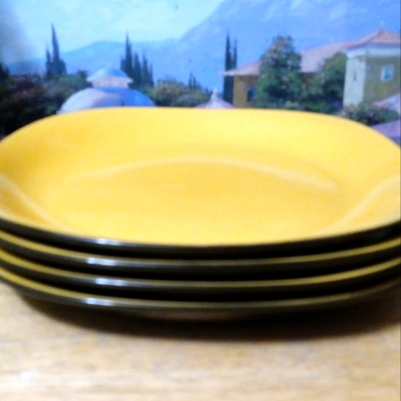 PIER 1 IMPORTS! ๐ฑSet Of 4 Square Dinner Plates.๐ 10.5" VINTAGE GIFT. - Picture 1 of 4